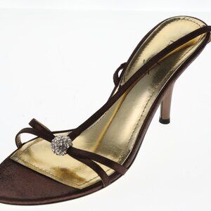 Luxe by J Renee Stardust Elegant evening heels, sz 7.5, Bronze